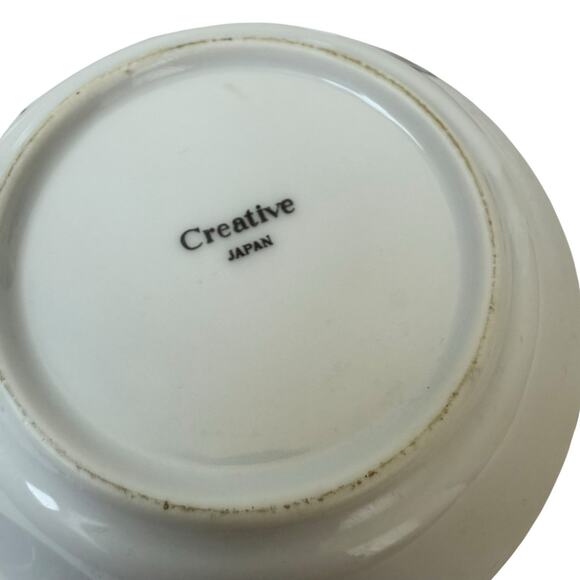 Creative Coasters Vintage Porcelain 70s Funky Floral Ring Dish Trinket Dish MCM - Picture 6 of 7